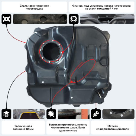 Купить Пластиковый бензобак Hyundai i30, 2006-2018 г.в. (BP) - 53 л. Пластиковый бензобак Hyundai i30, 2006-2018 г.в. (BP) - 53 л.